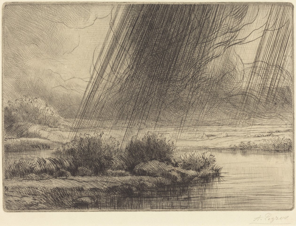 Storm (En storm) av Alphonse Legros