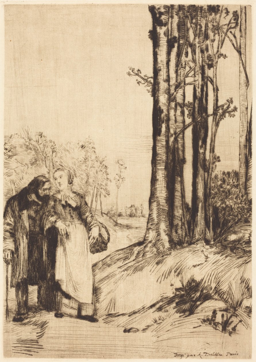 Den konvalescentes promenad av Alphonse Legros