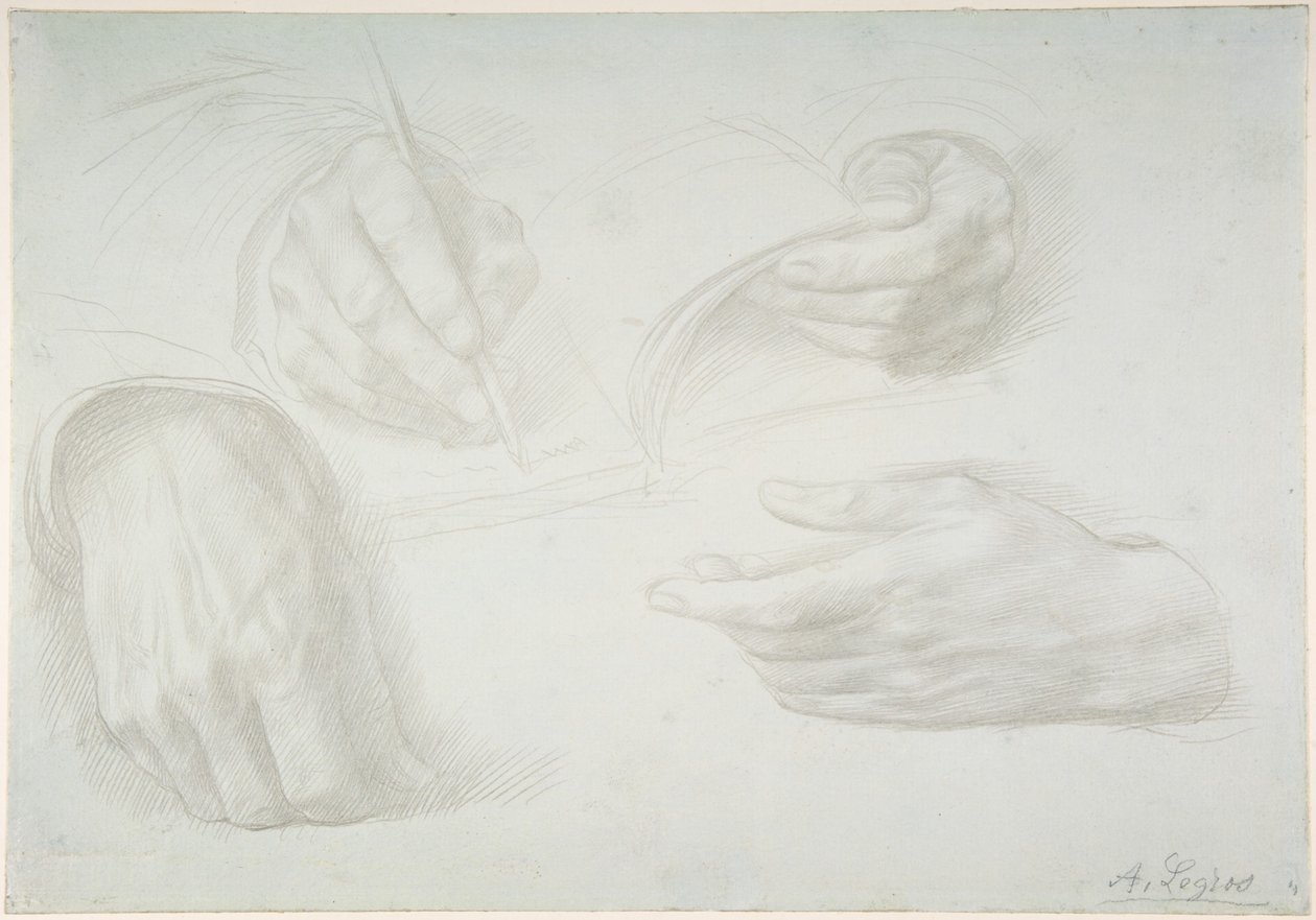 Handstudier av Alphonse Legros