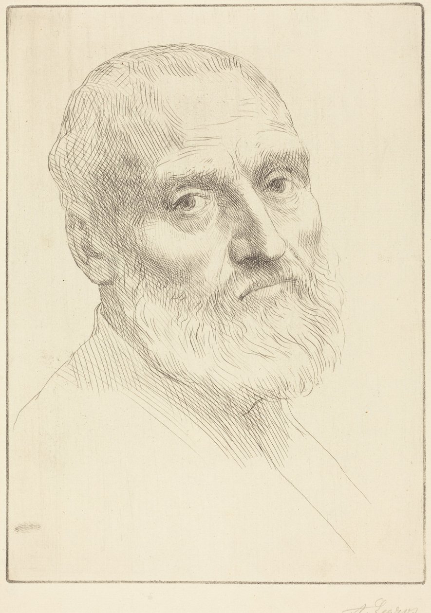 Studie för ett manshuvud av Alphonse Legros