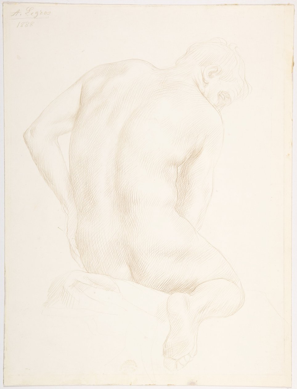Studie av en figur av Alphonse Legros