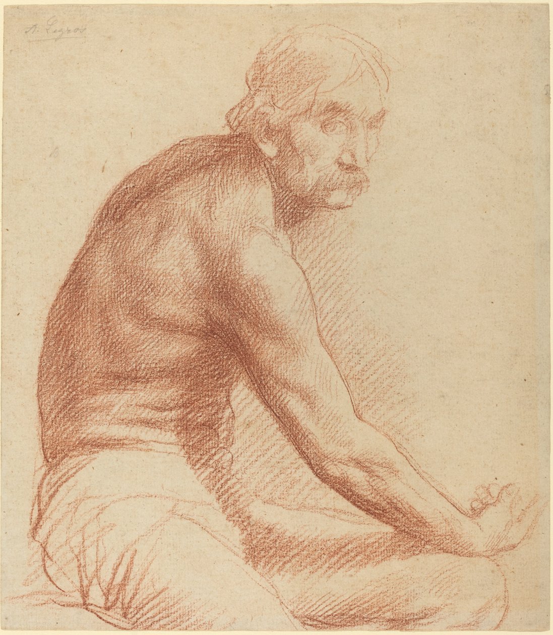 Studie av en grek. av Alphonse Legros