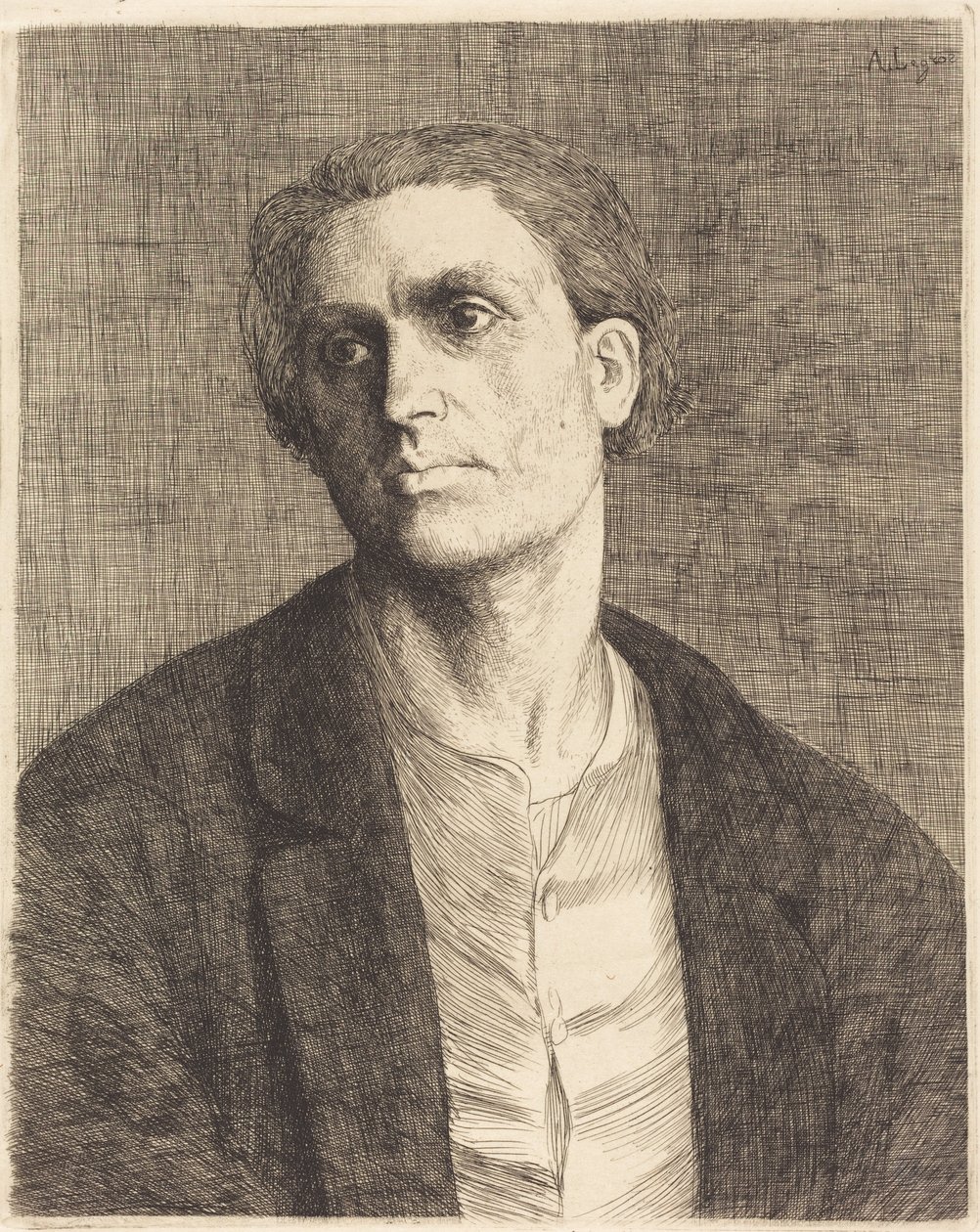 Studie av ett manshuvud (Étude de tête d’homme) av Alphonse Legros