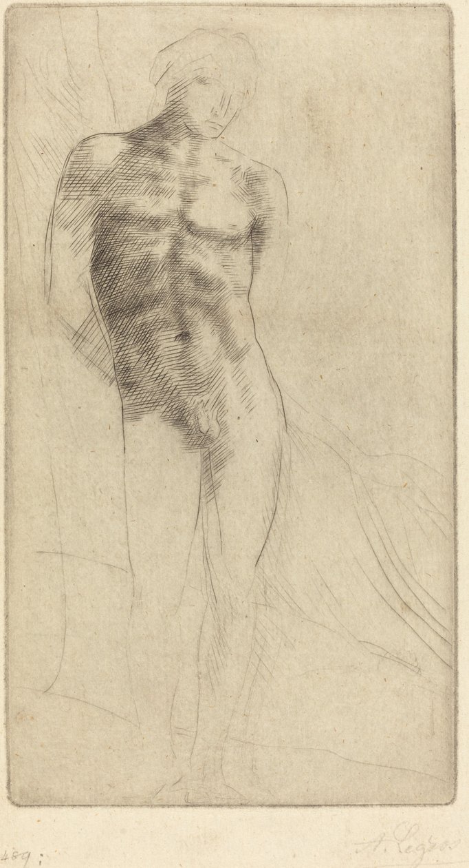 Studie av en naken figur (Etude de figure nue) av Alphonse Legros