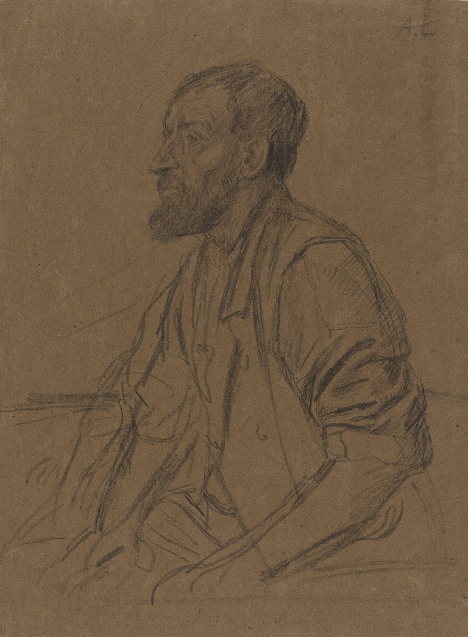 Studie av en arbetare. av Alphonse Legros