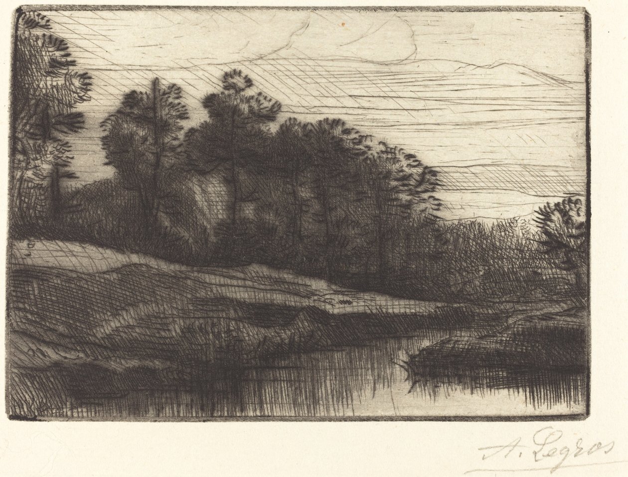 Solnedgång Kväll Solnedgång. av Alphonse Legros