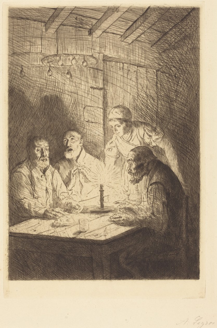 De fattigas kvällsmål av Alphonse Legros