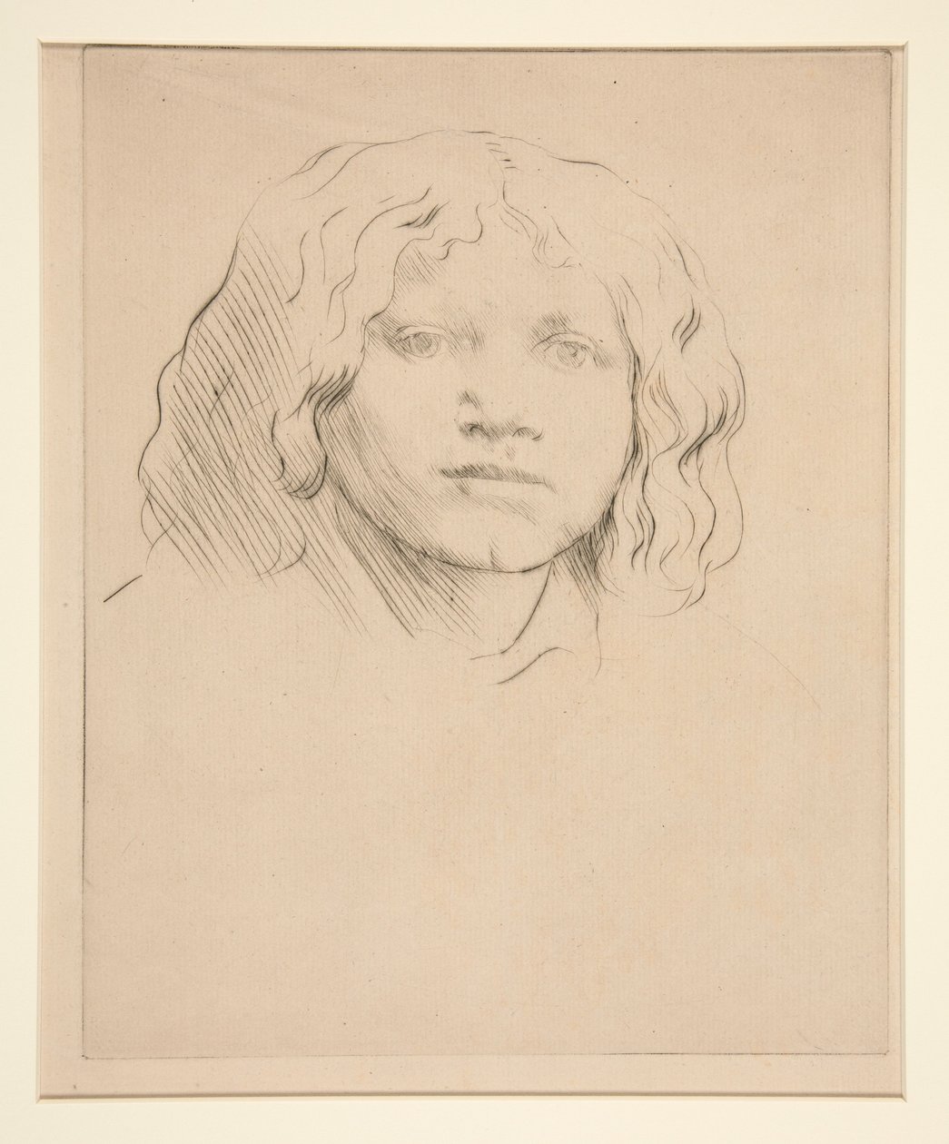Huvud av ett italienskt barn av Alphonse Legros