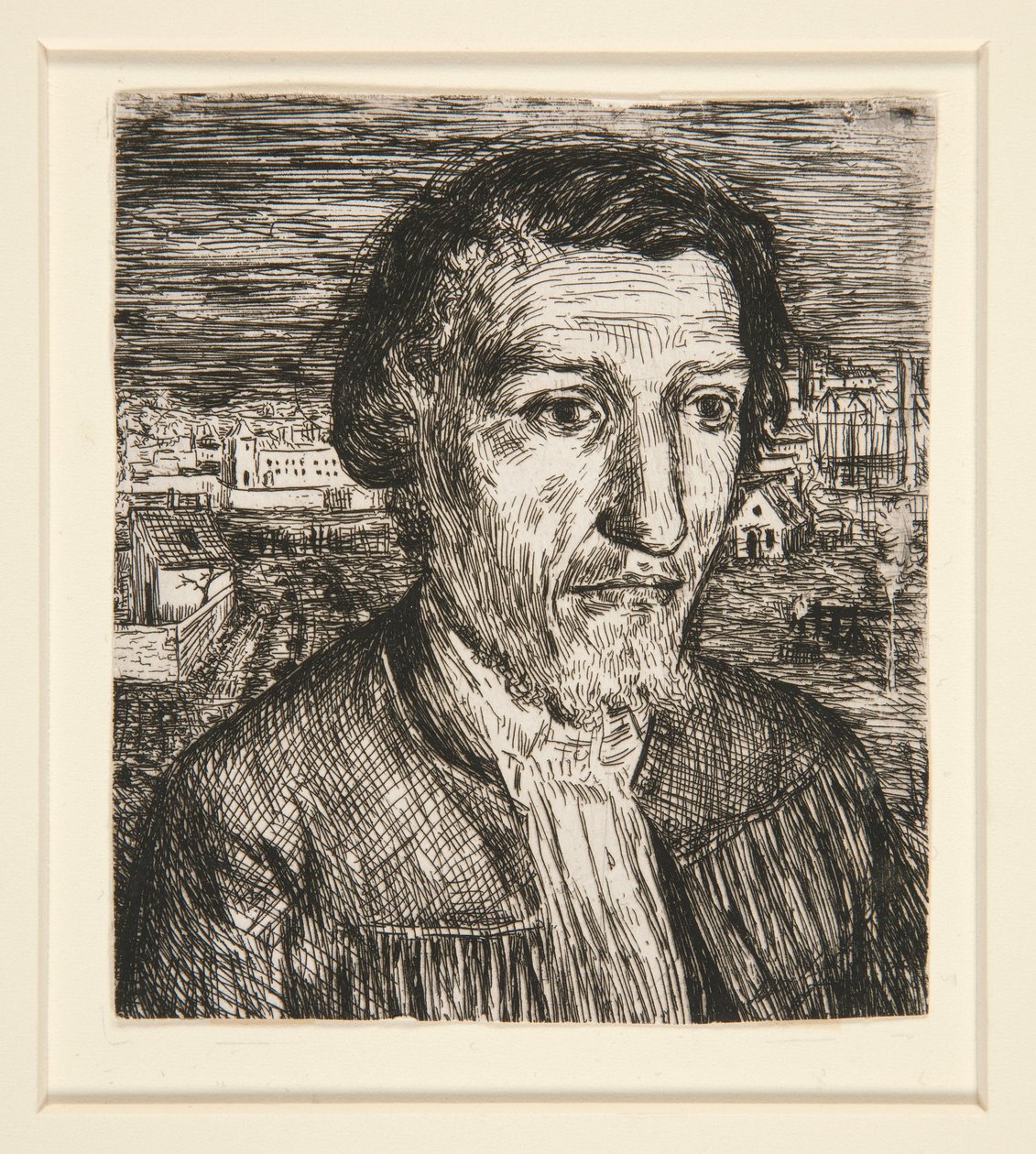Tete de Charpentier (Charpentiers huvud) av Alphonse Legros