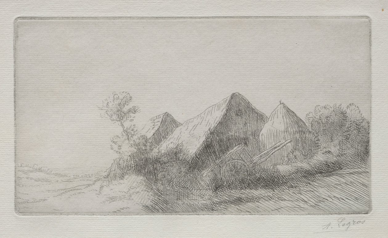 Vagnskjulet. av Alphonse Legros