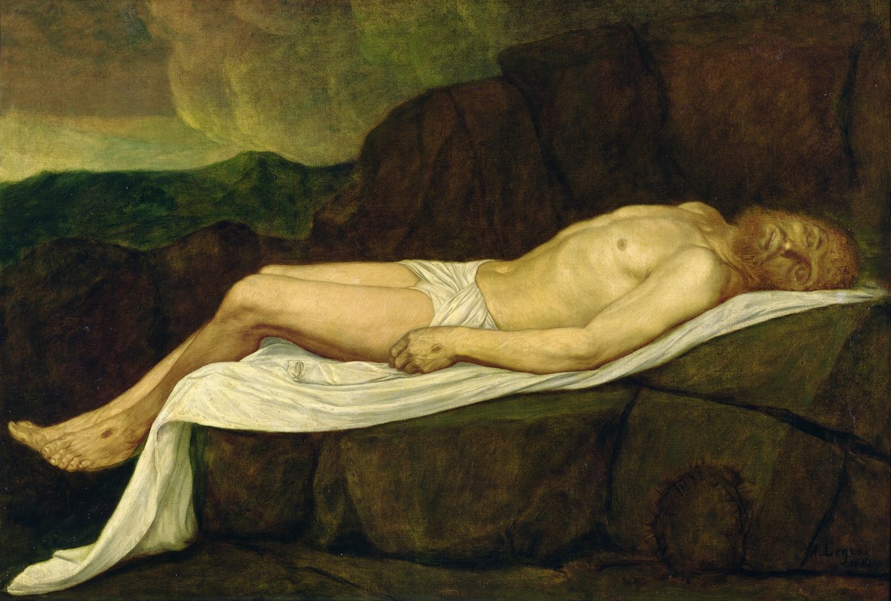 Den döde Kristus, 1888 av Alphonse Legros