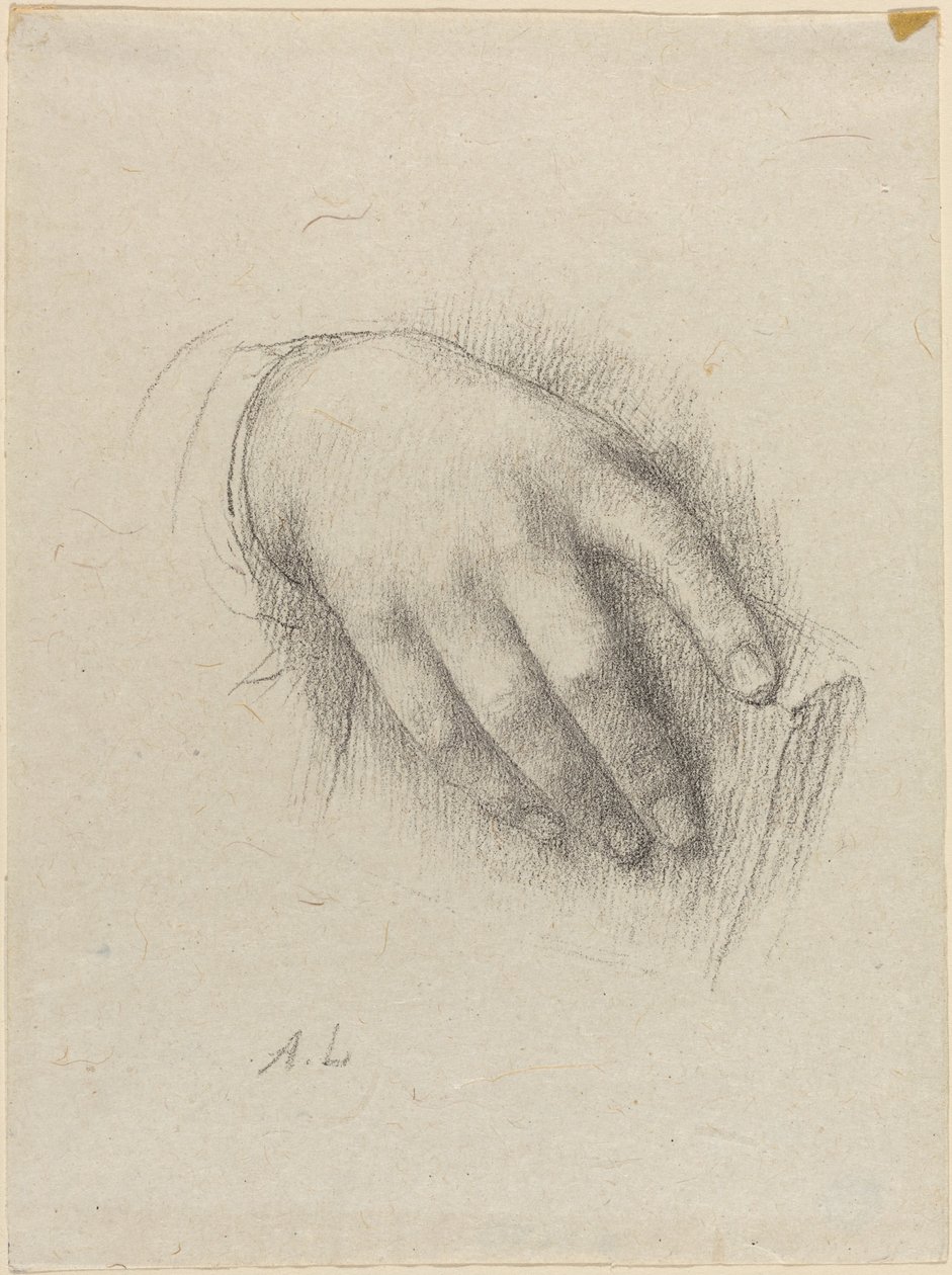 Konstnärens dotters hand av Alphonse Legros