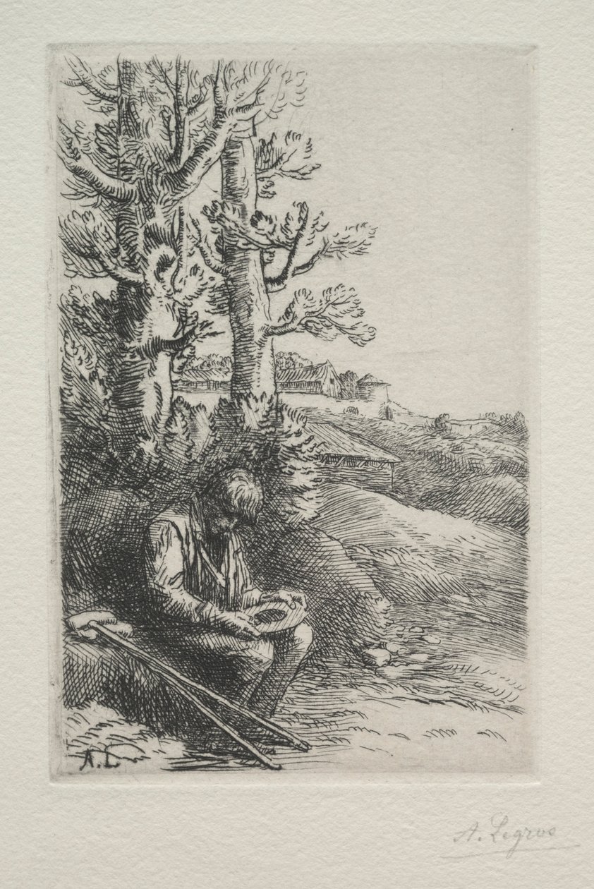 Den lille tiggaren. av Alphonse Legros