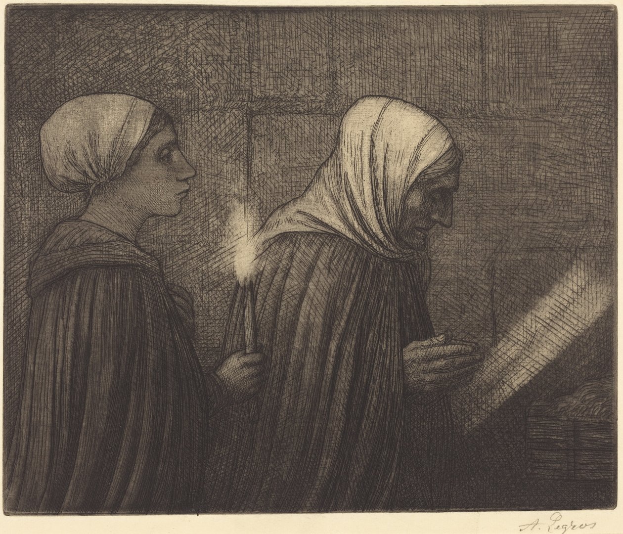 The Manger (Krubban) av Alphonse Legros