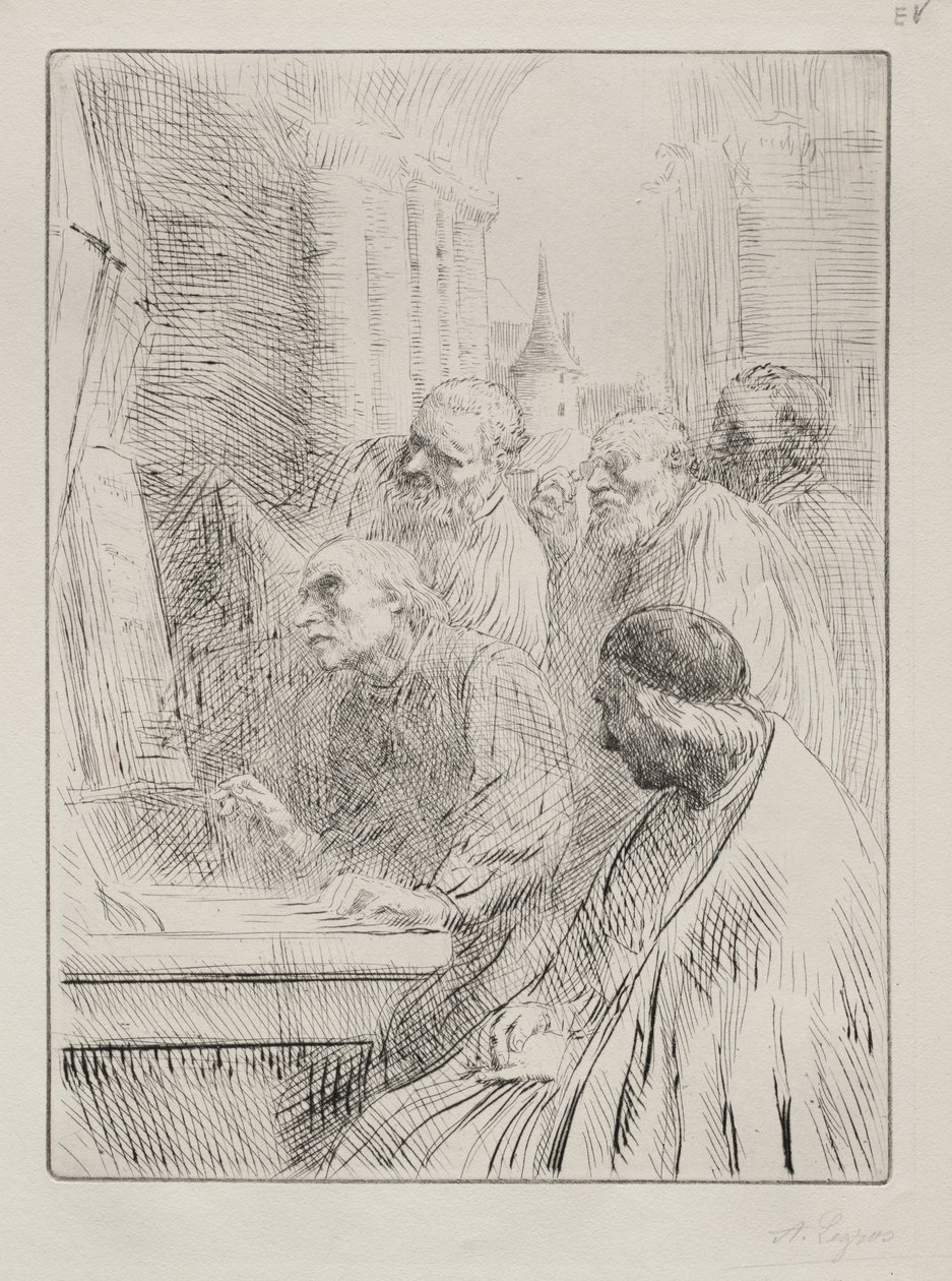 Munkarna i kyrkan av Alphonse Legros