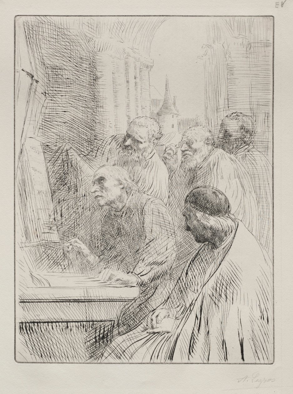 Munkarna i kyrkan. av Alphonse Legros