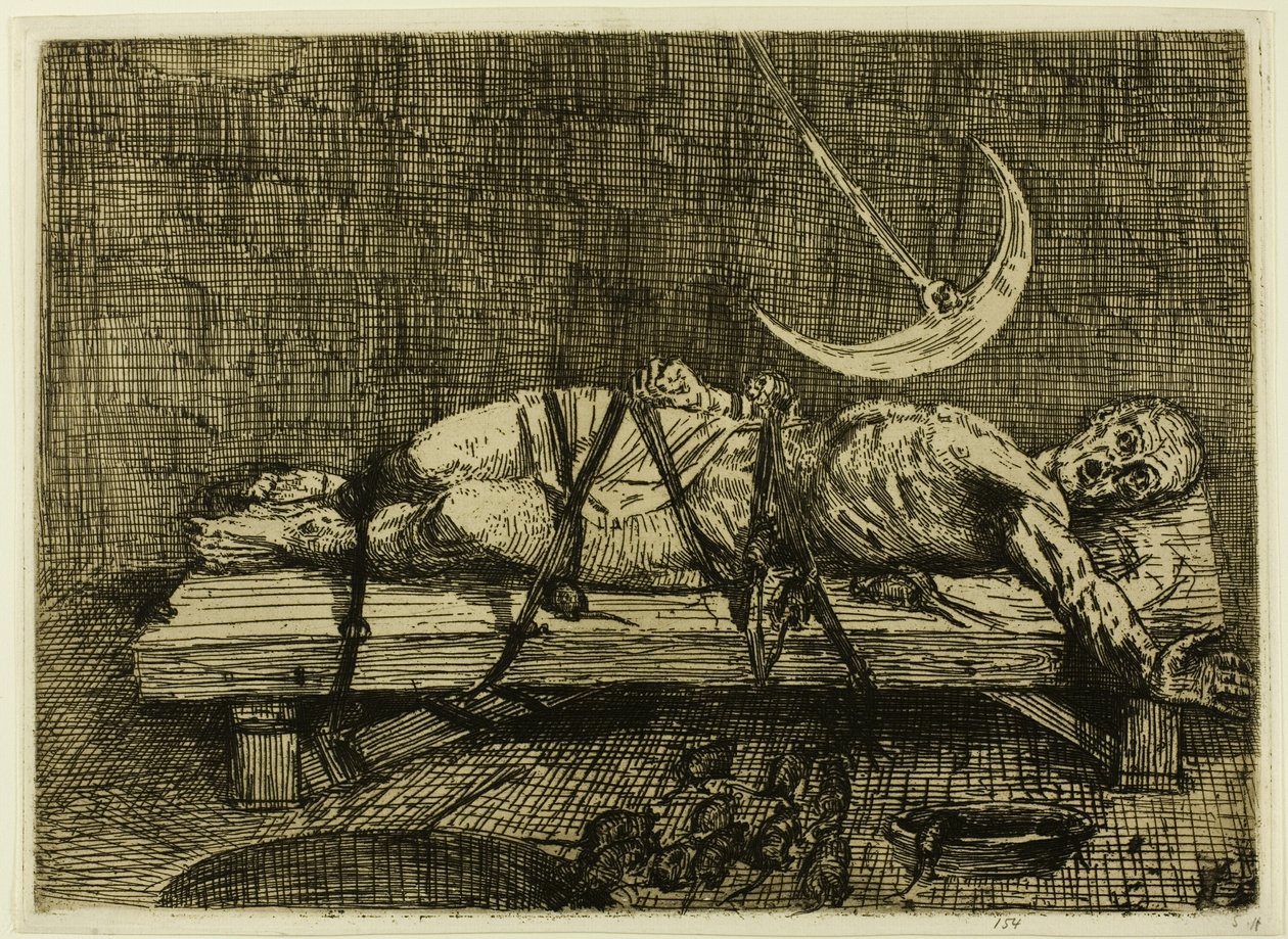 Gropen och pendeln, andra plattan av Alphonse Legros