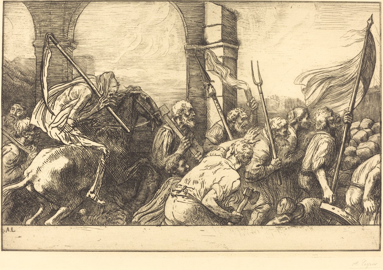 Dödens triumf: Avgång av Alphonse Legros