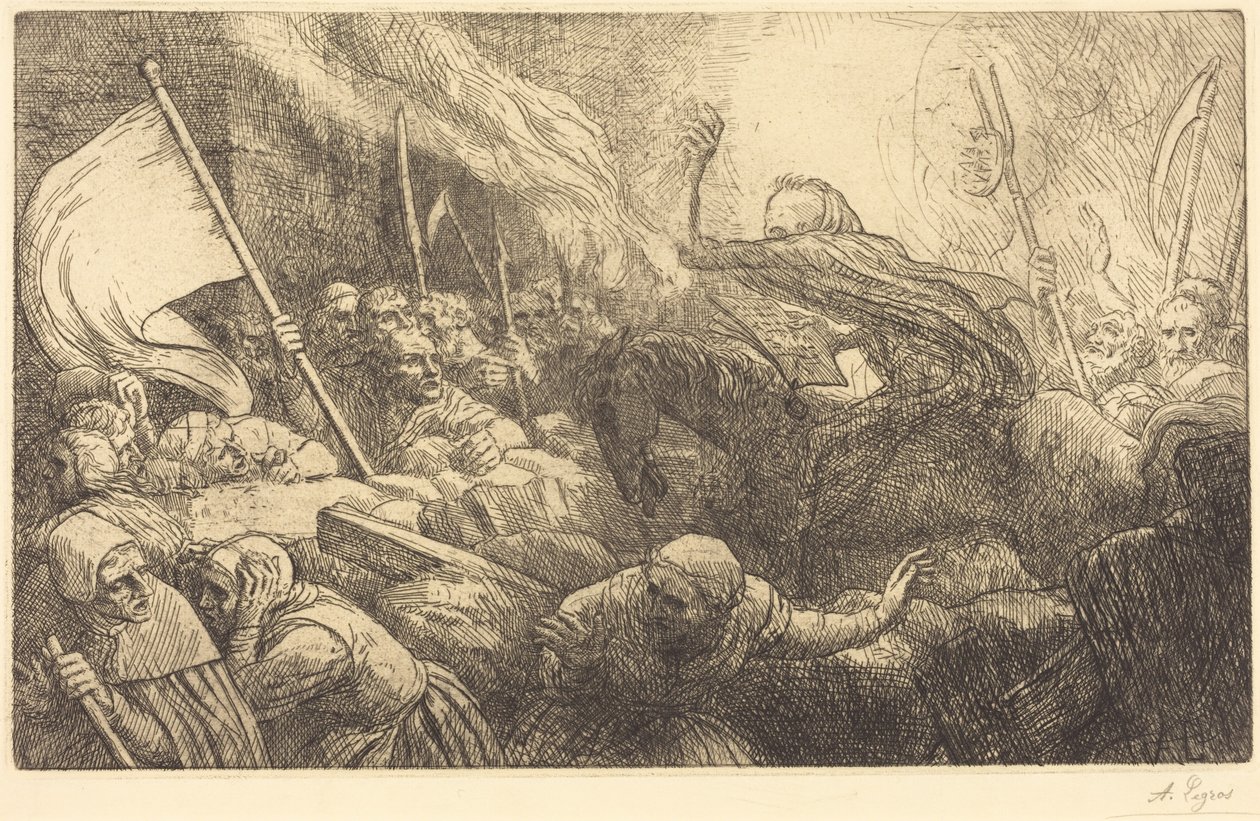 Dödens triumf: Proklamation av Alphonse Legros