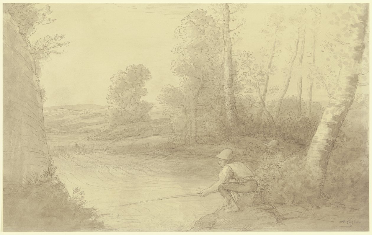 Fiskarna vid floden av Alphonse Legros