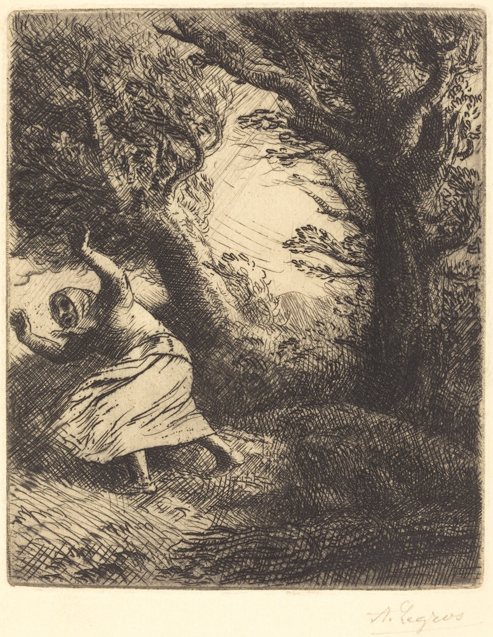 Åska (en åska) av Alphonse Legros