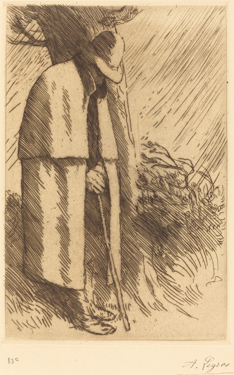 Resenären tar skydd av Alphonse Legros