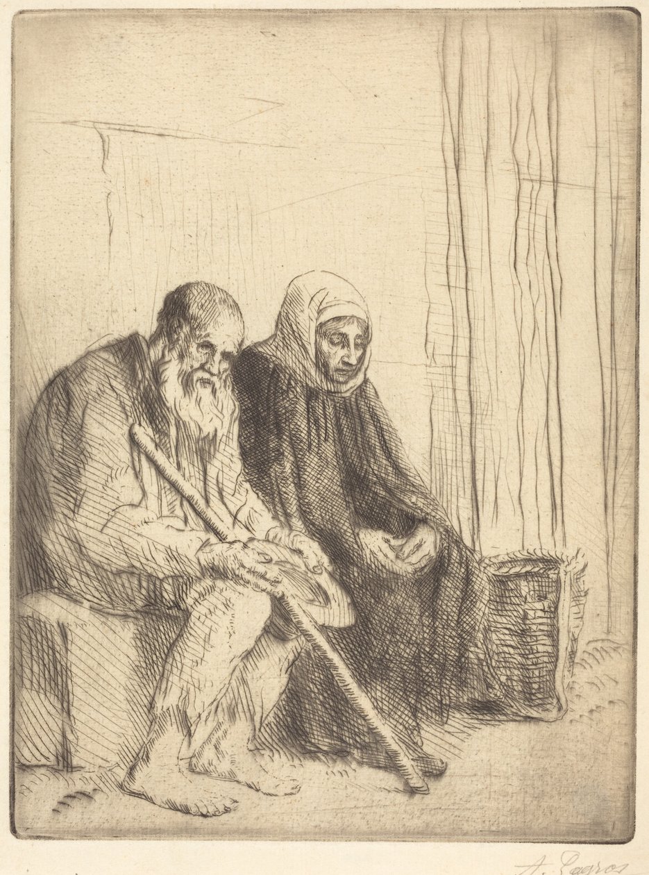 Två tiggare av Alphonse Legros