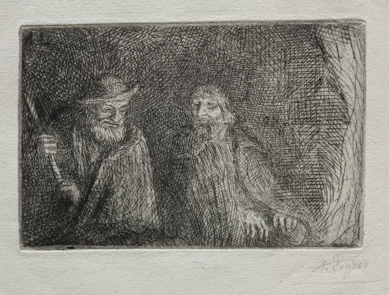 Två herdar De två herdarna. av Alphonse Legros
