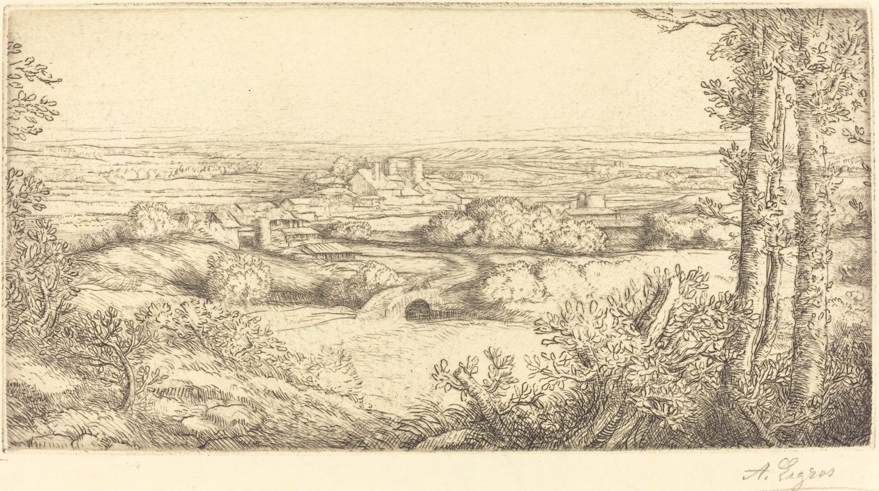 Valley i Bourgogne av Alphonse Legros