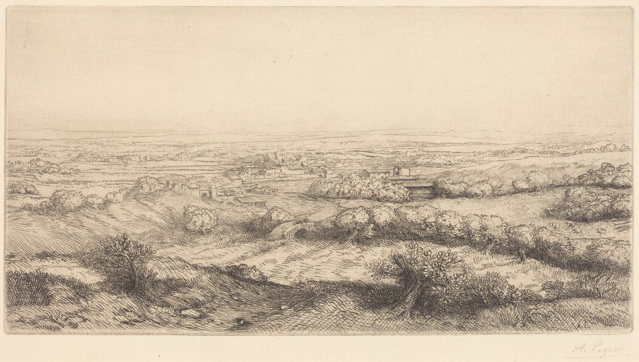 En dal i Bourgogne (En dal i Bourgogne) av Alphonse Legros