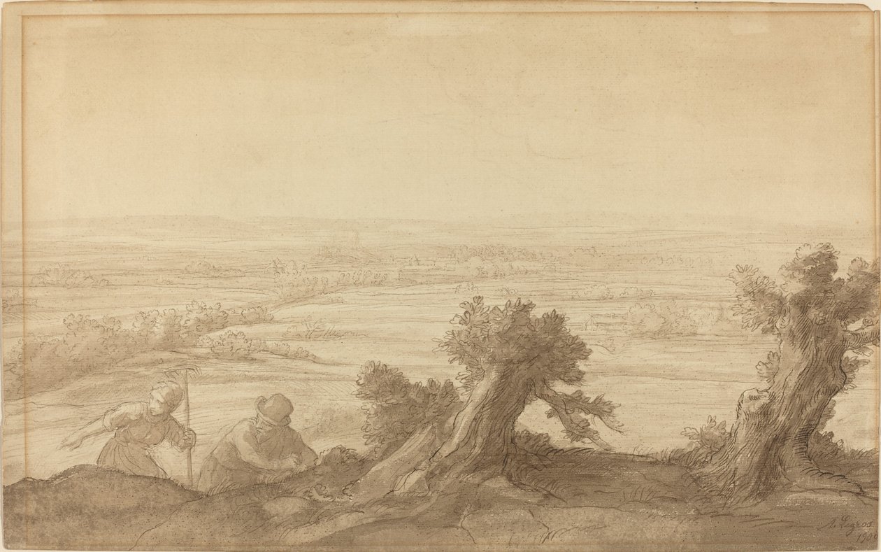 Utsikt över Flat Country, 1906. av Alphonse Legros