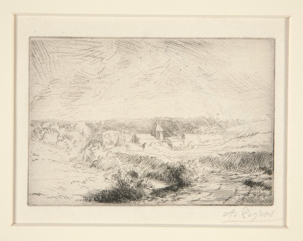 Village de Wimille, pres Boulogne (Village of Wimille nära Boulogne) av Alphonse Legros