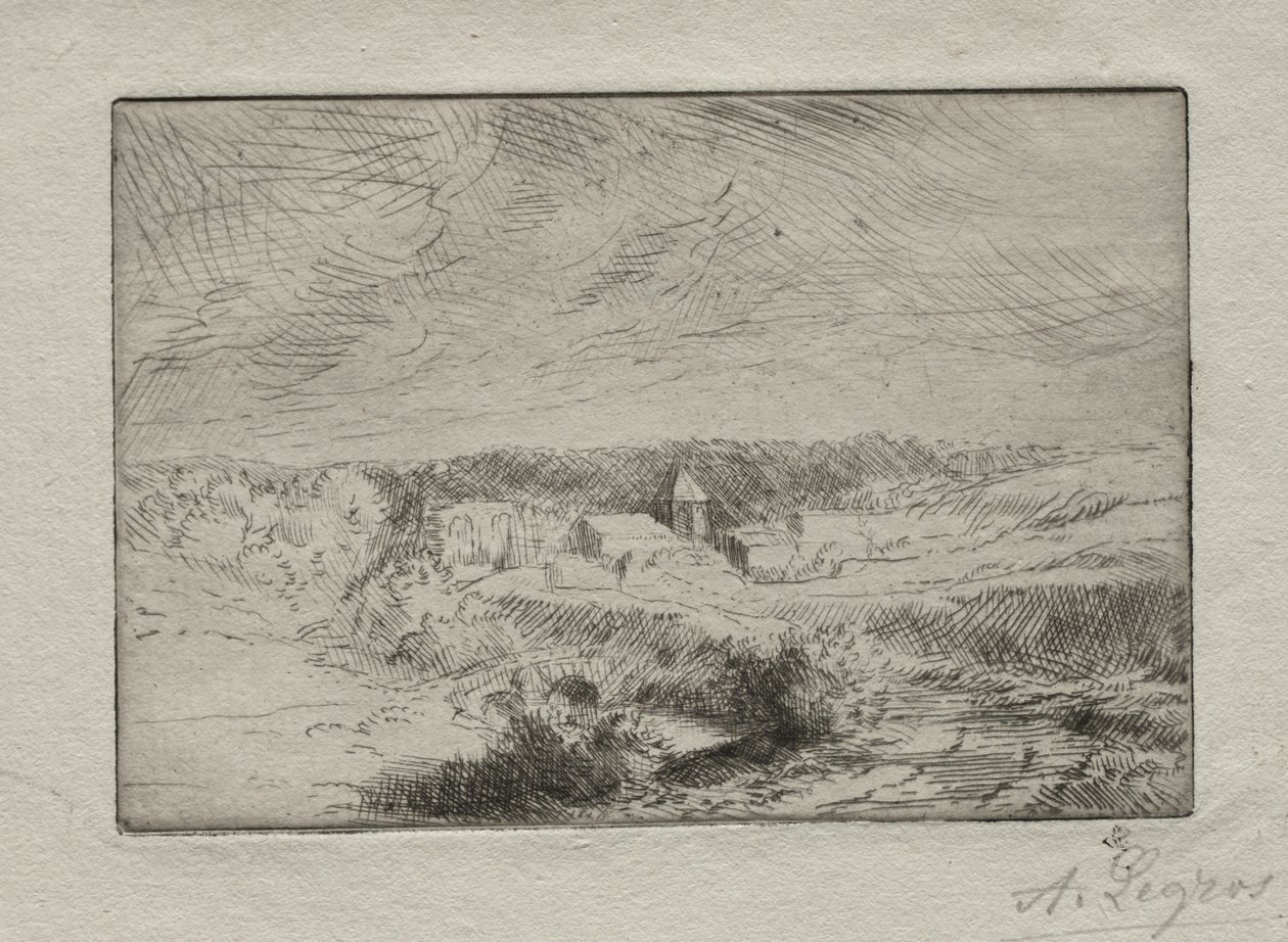 Byn Wimille, nära Boulogne av Alphonse Legros
