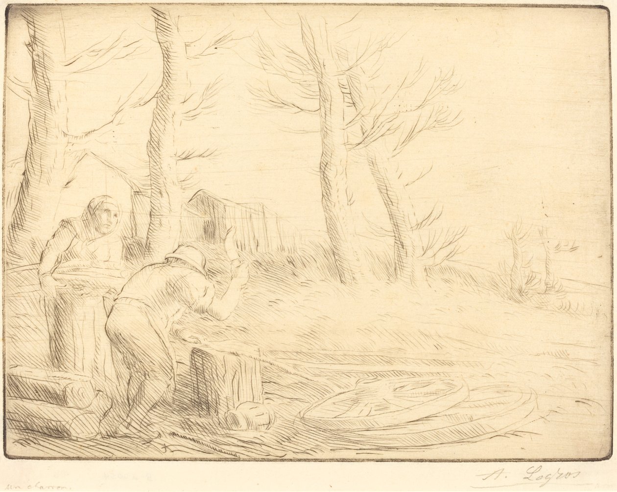 Wheelwright Un charron. av Alphonse Legros