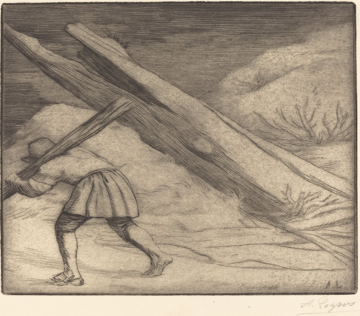 Vinter, 1:a plattan Vinter. av Alphonse Legros