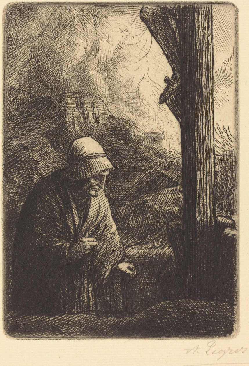 Kvinna vid korsets fot (Femme au calvaire) av Alphonse Legros