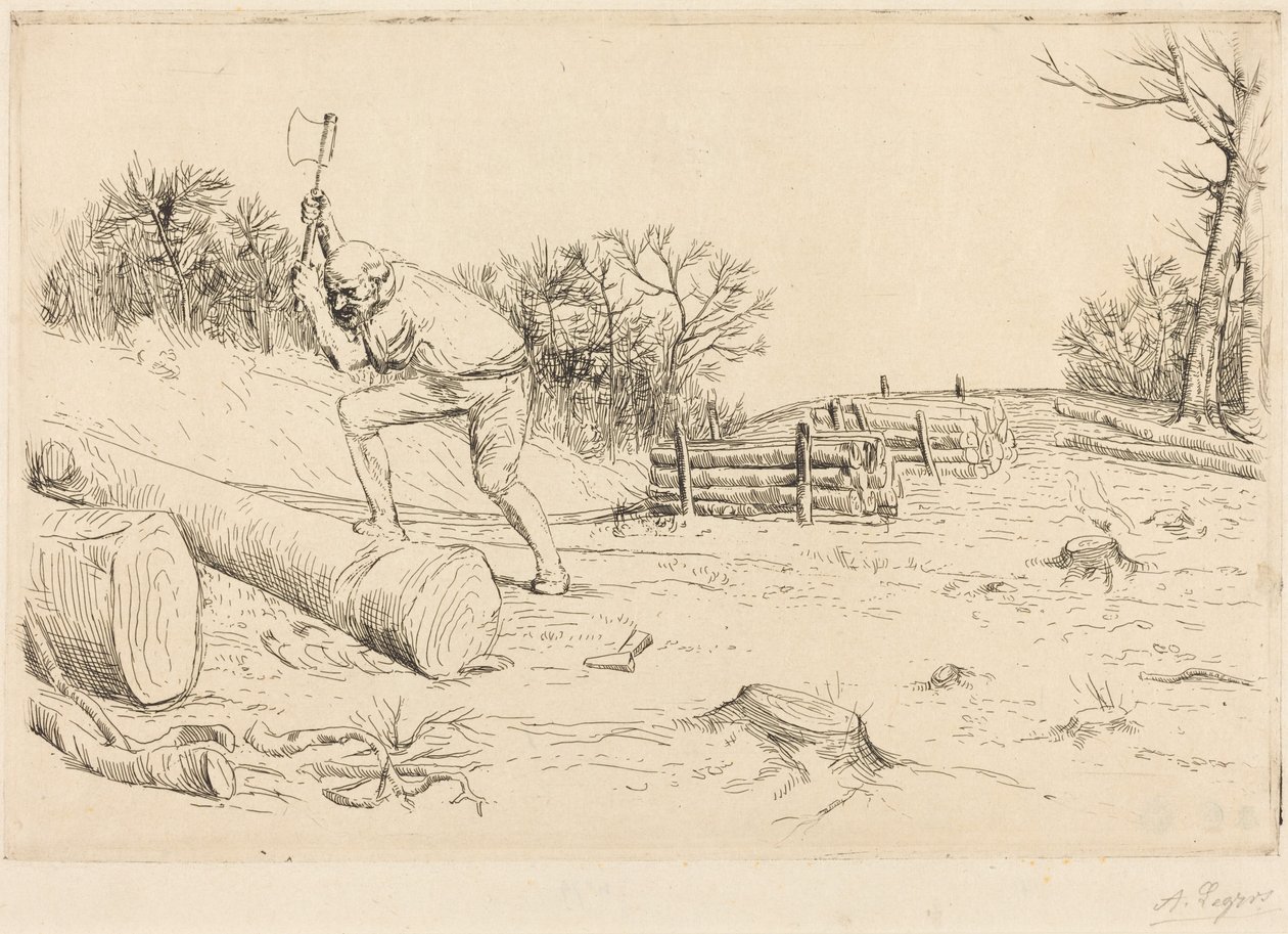 Vedhuggaren av Alphonse Legros