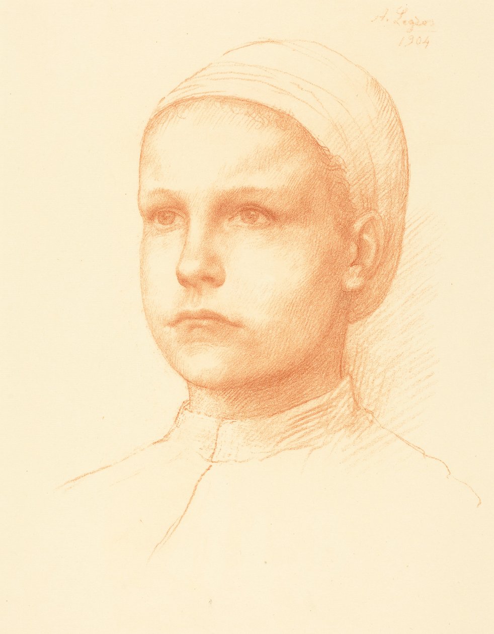 Young Peasant (Ung bondkvinna) av Alphonse Legros