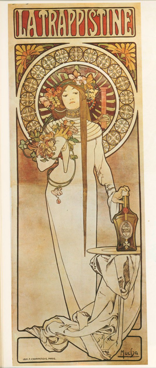 Alphonse Mucha: La Trappistine ... (litografi) av Alphonse Marie Mucha