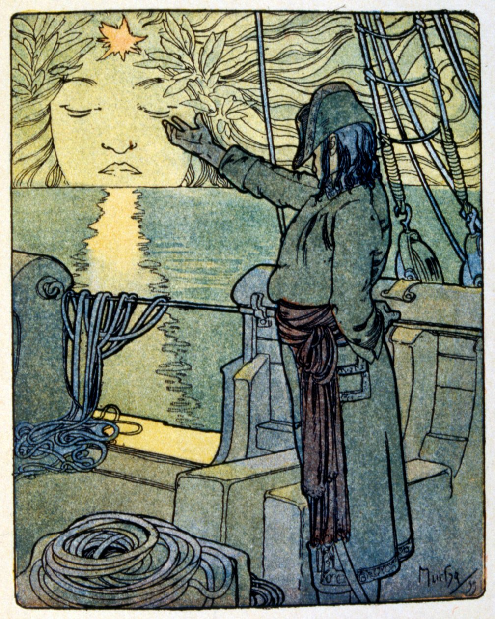 Illustration av alphonse Mucha till boken 