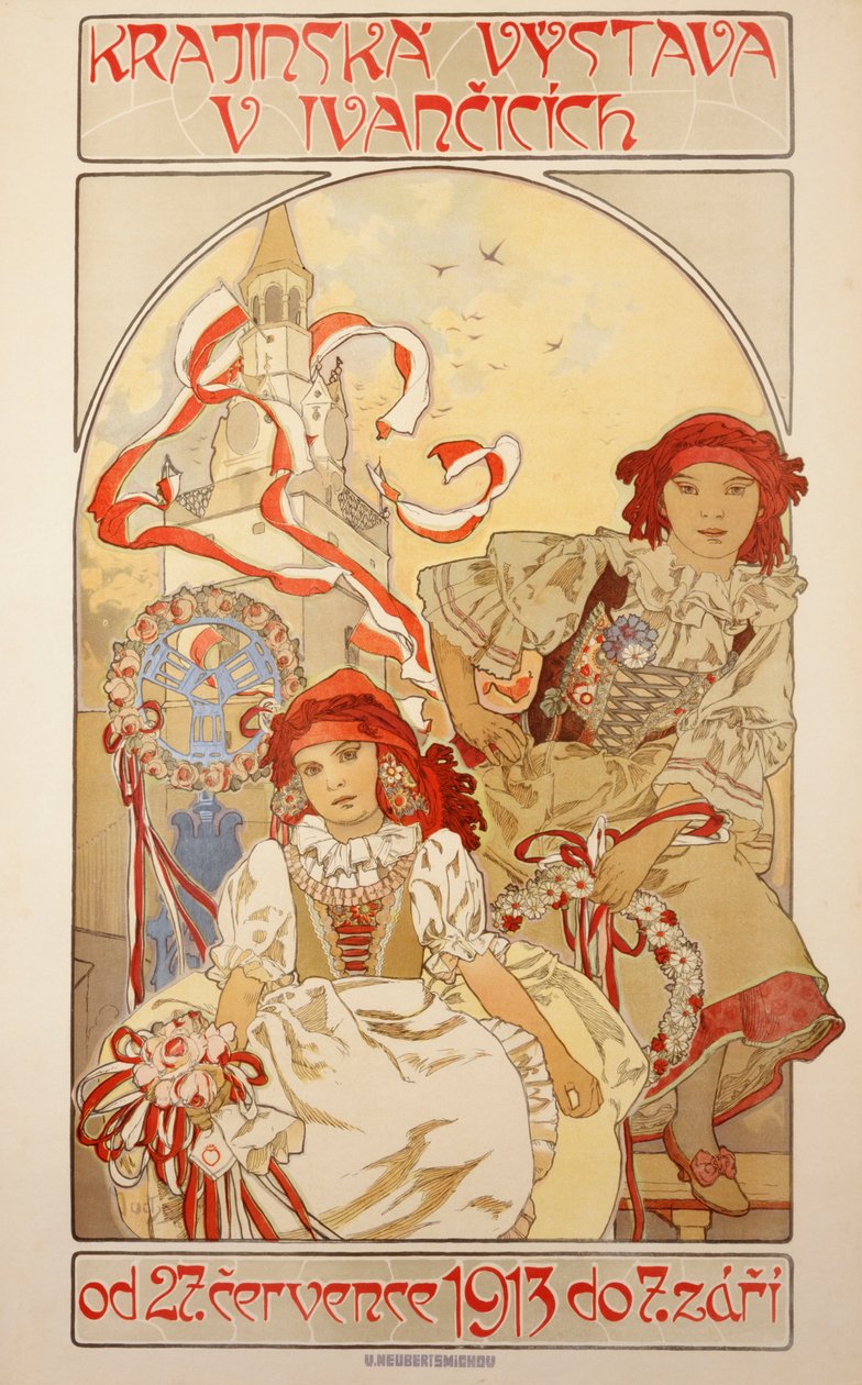 Landskapsutställning V Ivancicich, 1913 av Alphonse Mucha