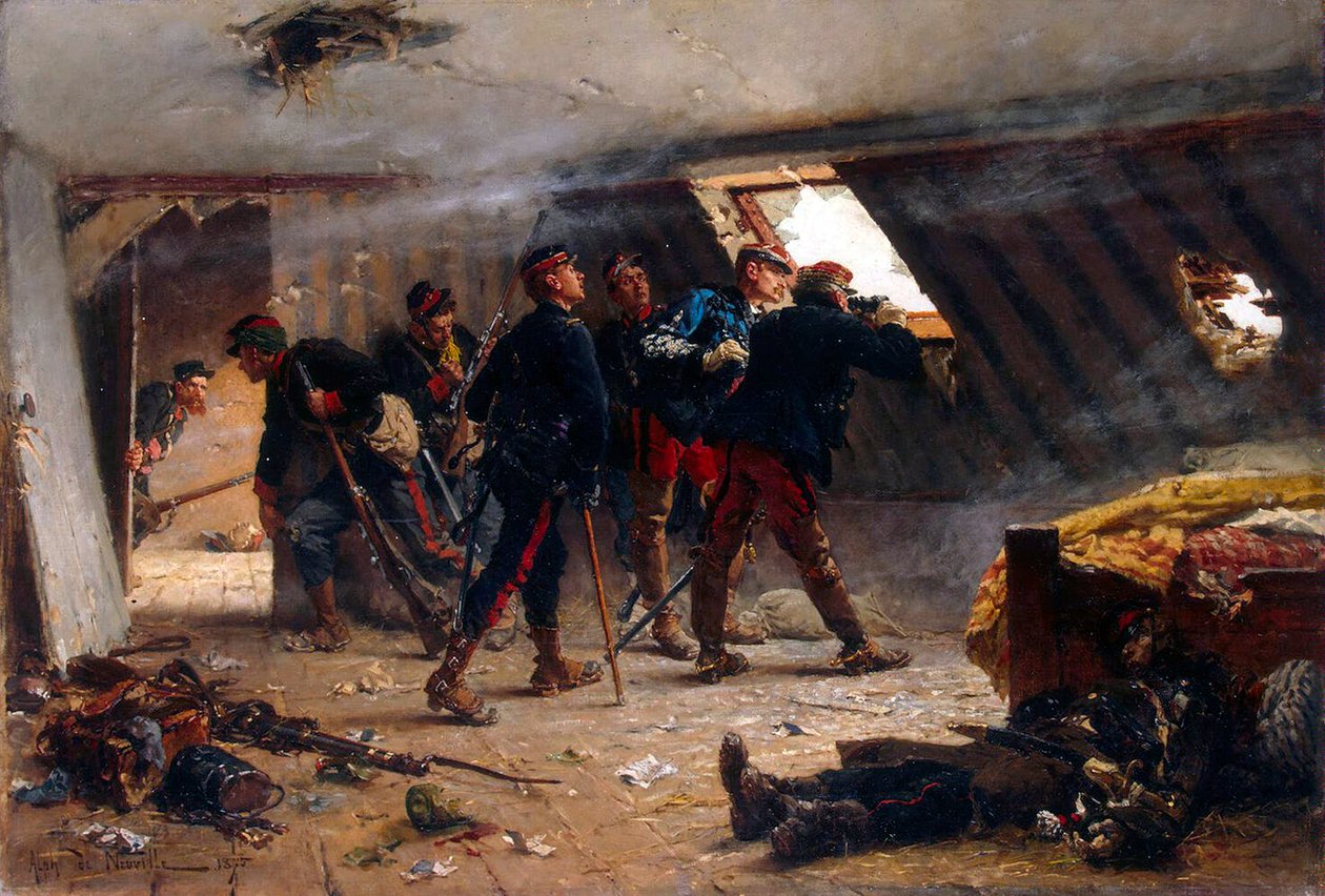 Scen från det fransk-preussiska kriget, 1875. av Alphonse Marie Neuville de