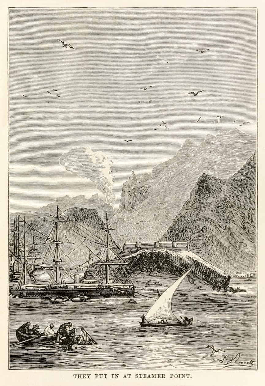 De satte in på Steamer Point, från 