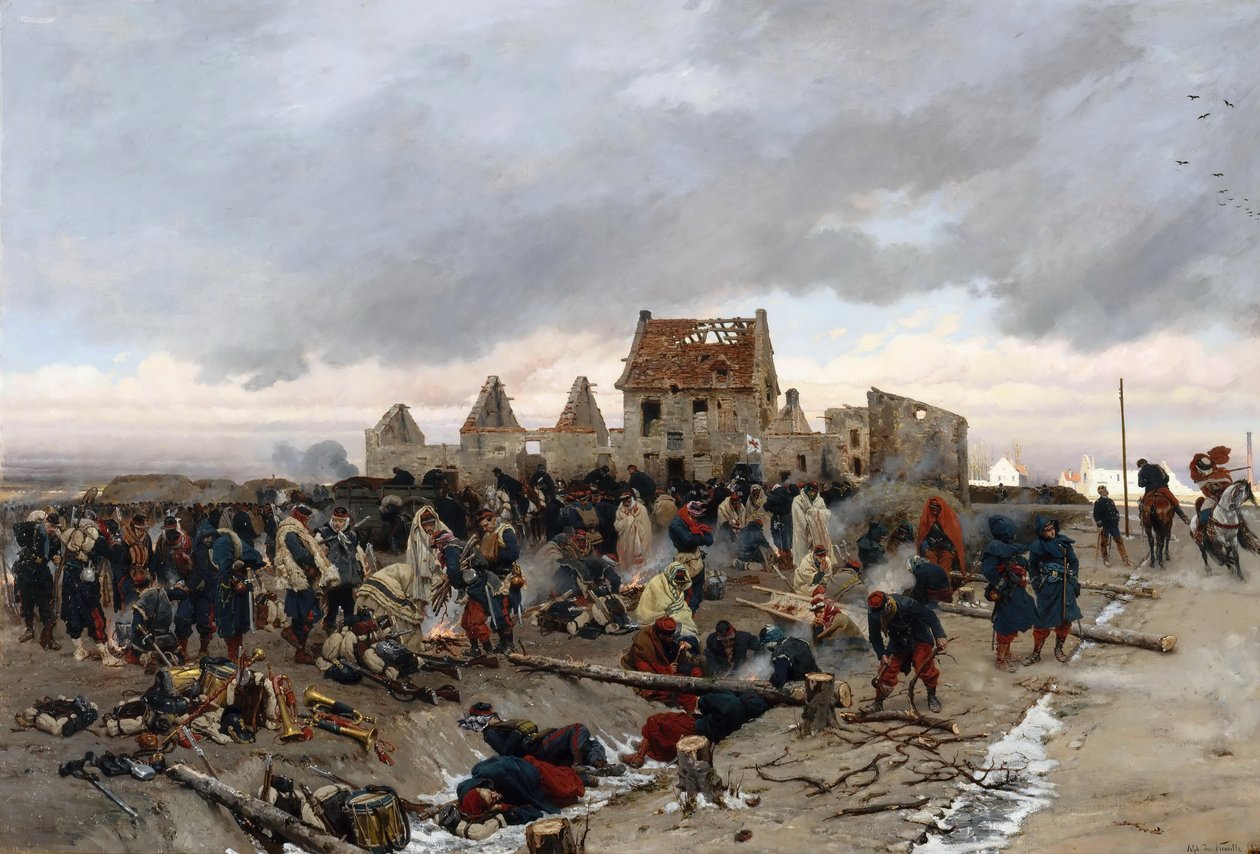 Bivack på Le Bourget av Alphonse Marie de Neuville
