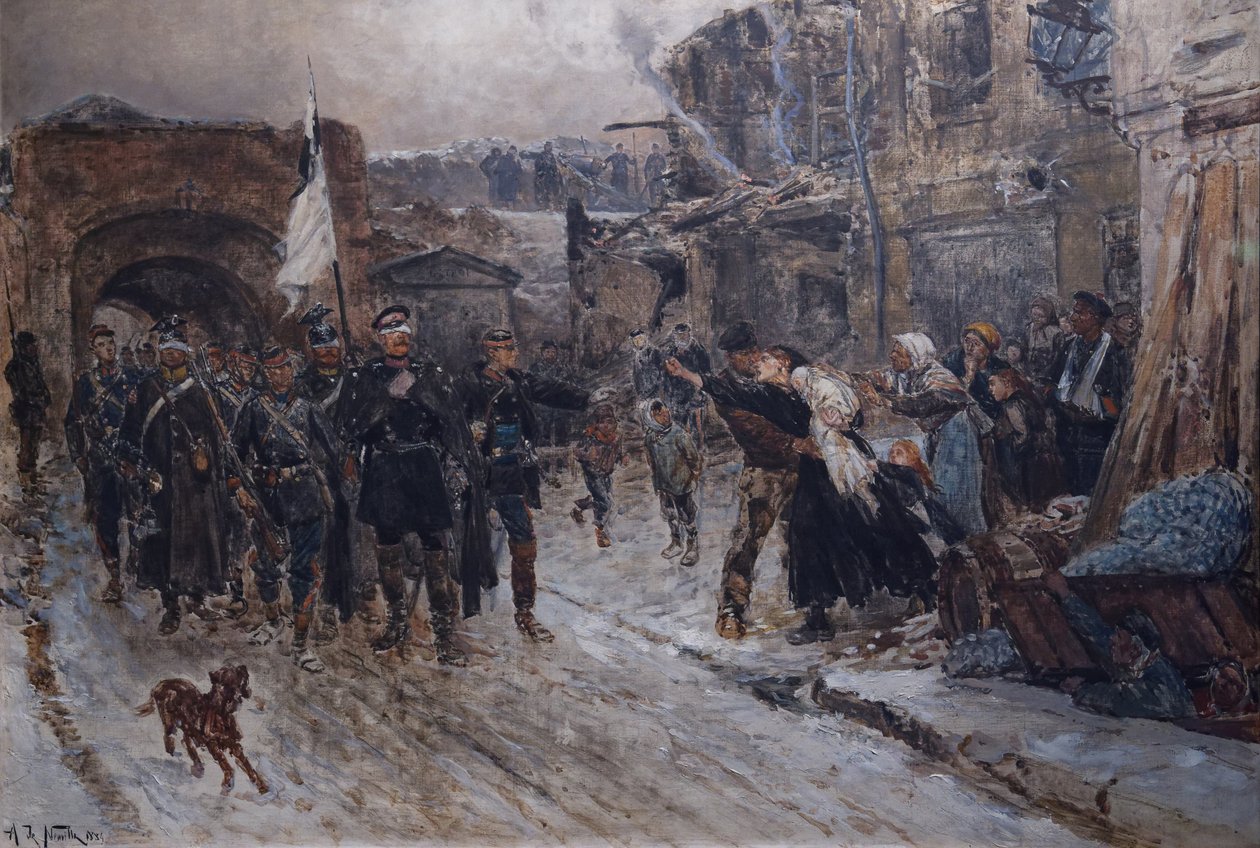 Tyska parlamentariker gick in i Belfort den 16 februari 1871, 1884 av Alphonse Marie de Neuville