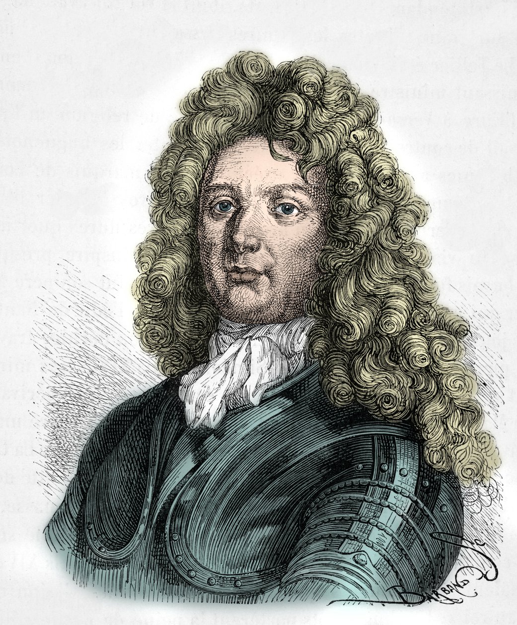 Porträtt av Sebastien Le Prestre, markis de Vauban (Gravyr) av Alphonse Marie de Neuville