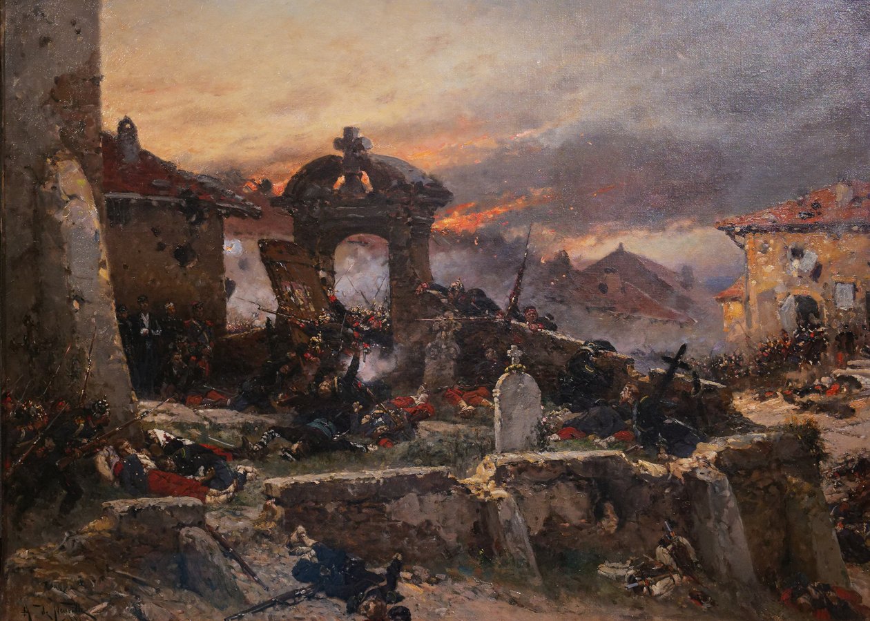 Kyrkogården i Saint-Privat, 18 augusti 1870, 1881 av Alphonse Marie de Neuville