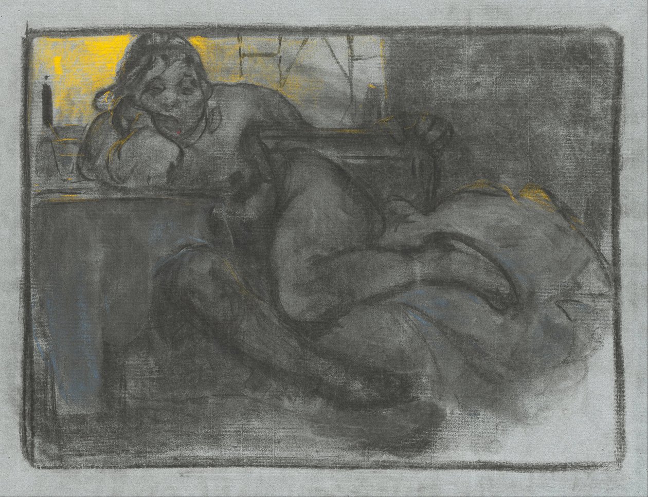 Absinth (studie av en kvinna) av Alphonse Mucha