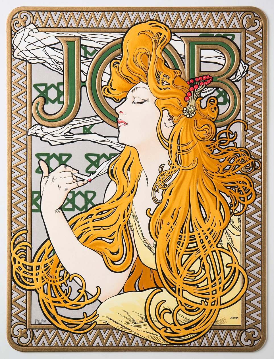 Reklamaffisch för silkespappret Job, 1897. av Alphonse Mucha
