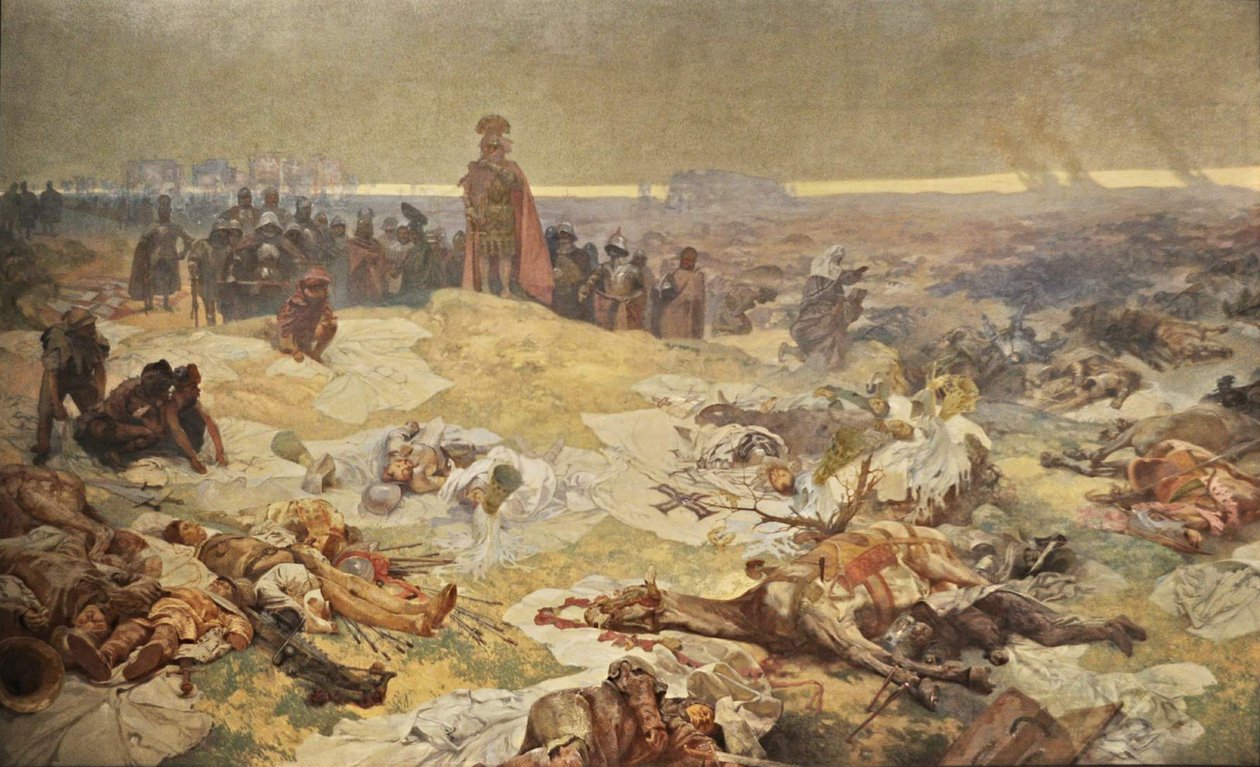 Efter slaget vid Grunwald. The Solidarity of the Northern Slavs Cykeln The Slav Epic av Alphonse Mucha